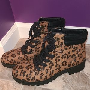 Brand new leopard print boots